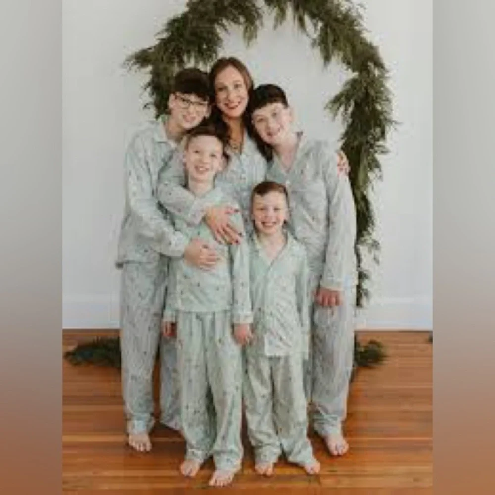 Gingerbread Striped Flannel Long Sleeve Pajama Size 12M